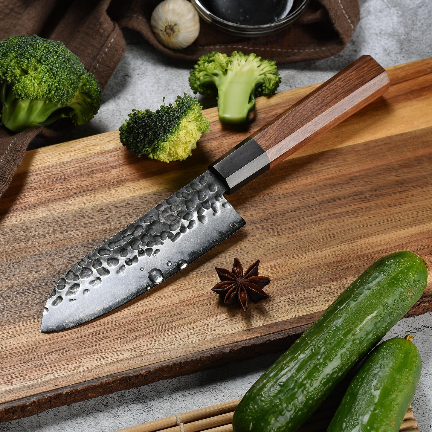 Damascus Style Santoku Chef-Messer